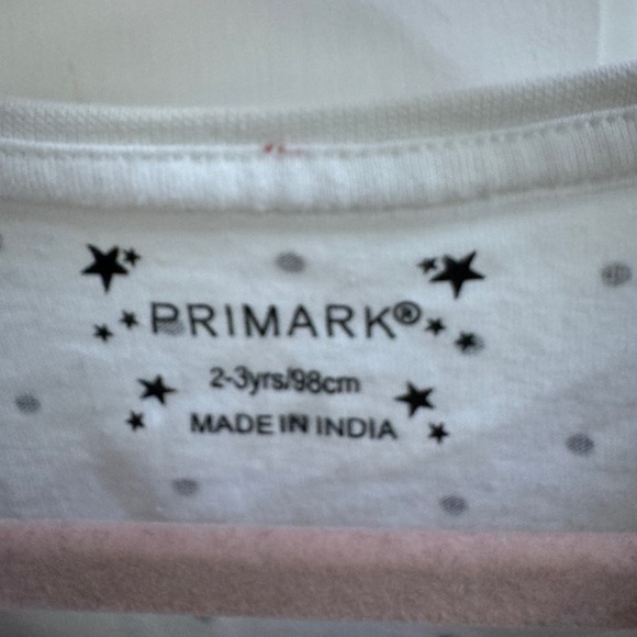 Primark 2-3 Year Girls White Polka Dot It’s Cool to Be Kind Girls Club - Picture 3 of 4